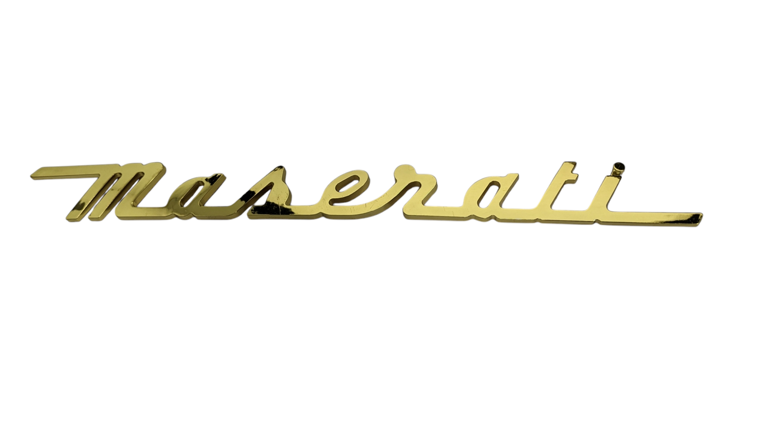 Maserati Quattroporte GranTurismo-Maserati Rear Emblems Script Gloss Red 673001404 Italiaspares
