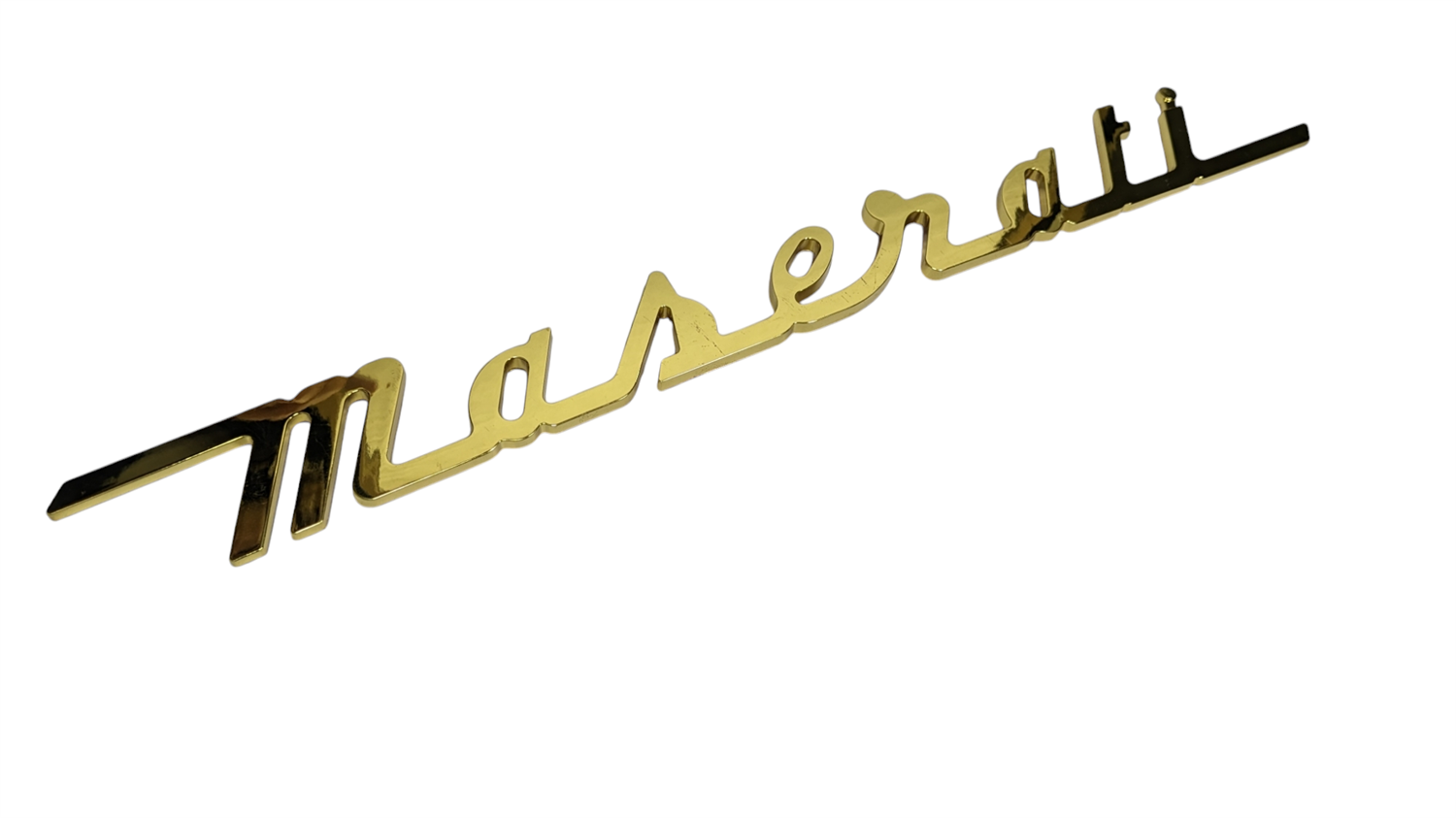 Maserati Quattroporte GranTurismo Ghibli Levante Gold Side Logo Emblem Badge Set Italiaspares