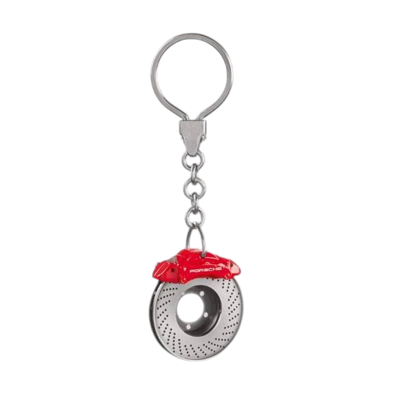 Porsche Keyring Brake Disc Brake Caliper Red Key Chain Factory