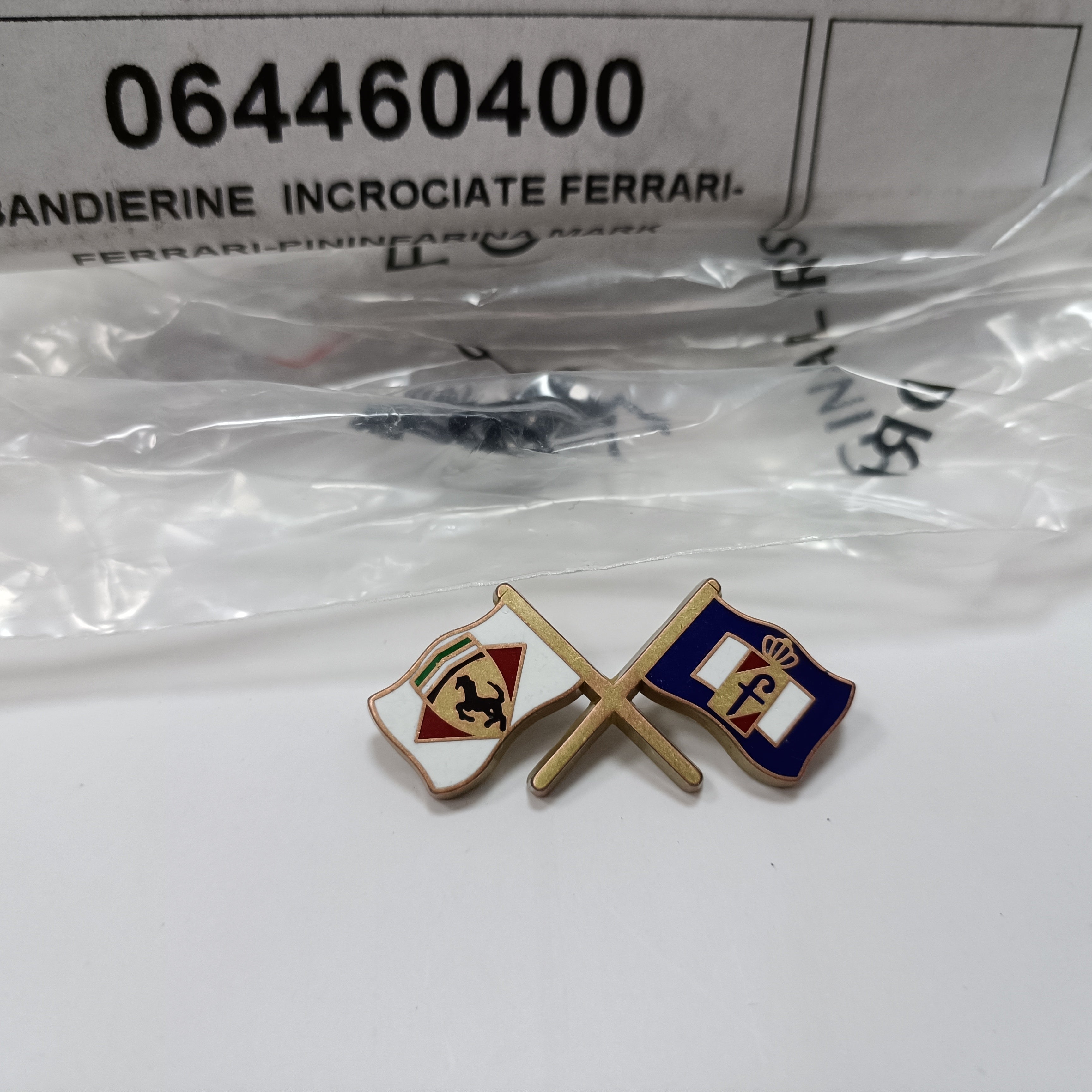 Ferrari 355 360 430 599 612 Pininfarina Cross Flags Badge 35mm #64460400 Factory