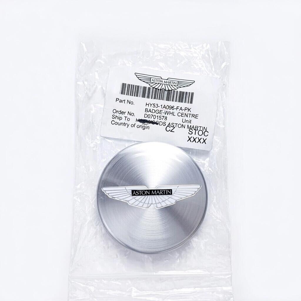 Aston Martin Center Cap Wheel Genuine Black/Silver OEM HY53-1A096-FA-PK Factory