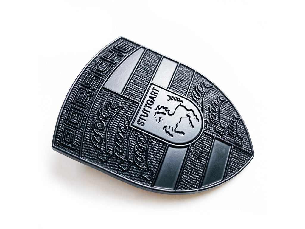 Porsche Refinished Black Custom Hood Crest Emblem Badge 9P1853601 Italiaspares