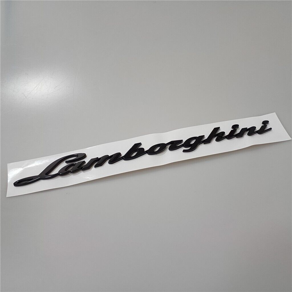1X Lamborghini URUS Logo Script Lettering Emblem Gloss Black Badge 4ML853742 Italiaspares