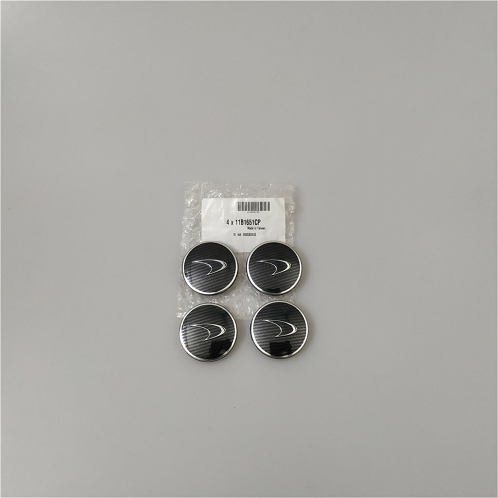 Genuine Mclaren MP4-12C 650s Black Carbon Fibre Wheel Hub Cap Kit 11B1651CP Factory