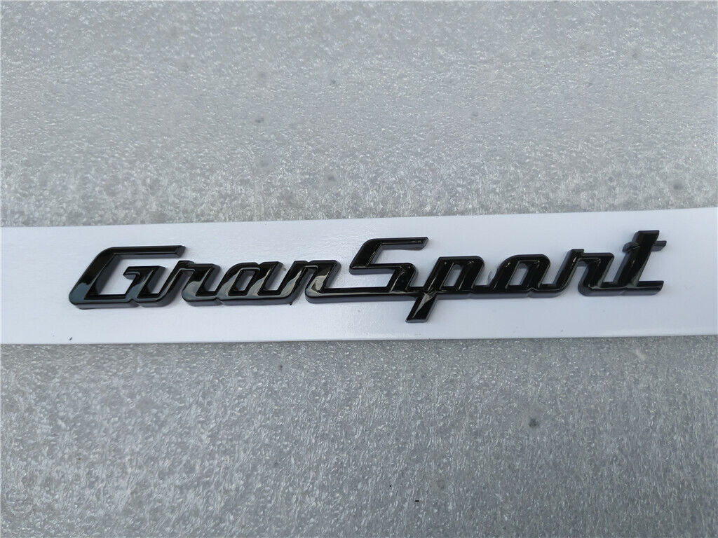 2X Maserati 2017 Quattroporte GranSport Side Badge Emblem Glossy Black Italiaspares