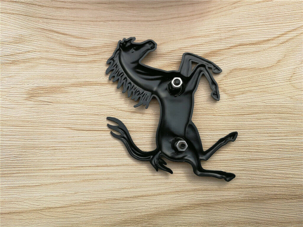 Ferrari 458 California GTC4 Rear Bumper Horse Badge Emblem Matte Black Italiaspares