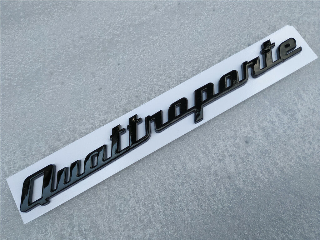 Maserati Quatroporte Rear Emblem Badge Glossy Black Italiaspares