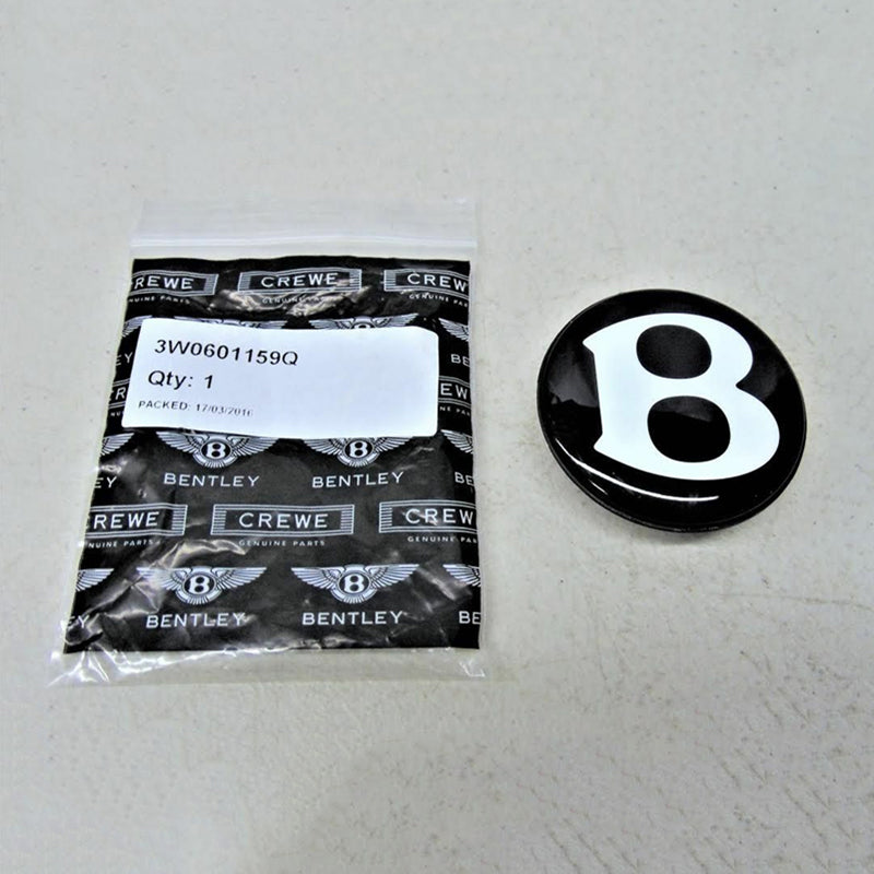 Bentley Continental GT Flying Spur Mulsanne Black Center Cap Hub Badge Factory