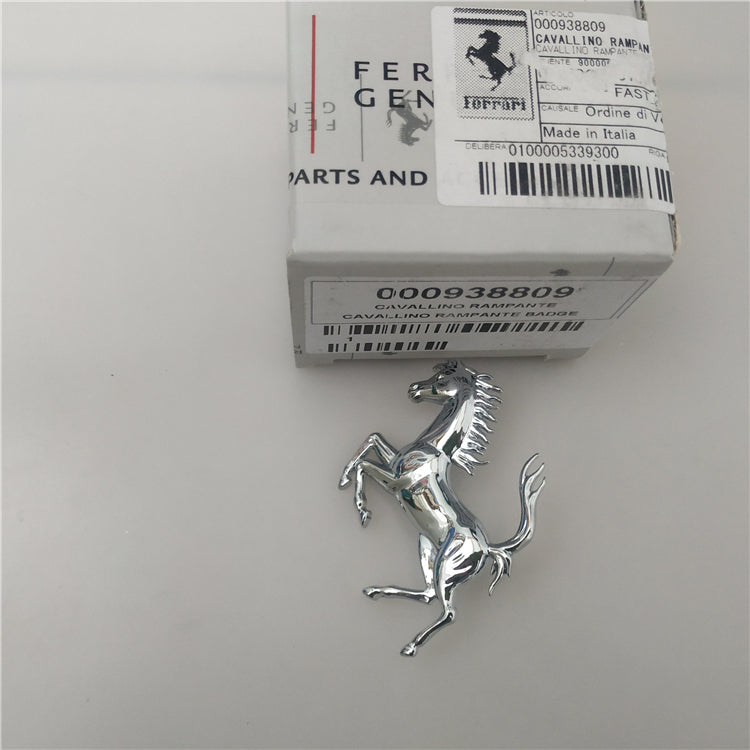 Ferrari Roma Front Bumper Sliver Horse Emblem Badge Italiaspares
