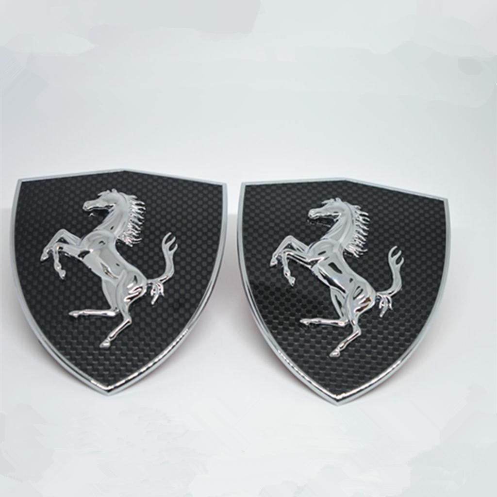 Ferrari 488 458 Italia California Carbon Fiber Fender Shield badge Emblem Kit Italiaspares