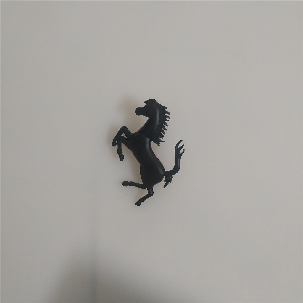 1X Ferrari Roma Rear Bumper Matte Black Horse Emblem Badge Italiaspares