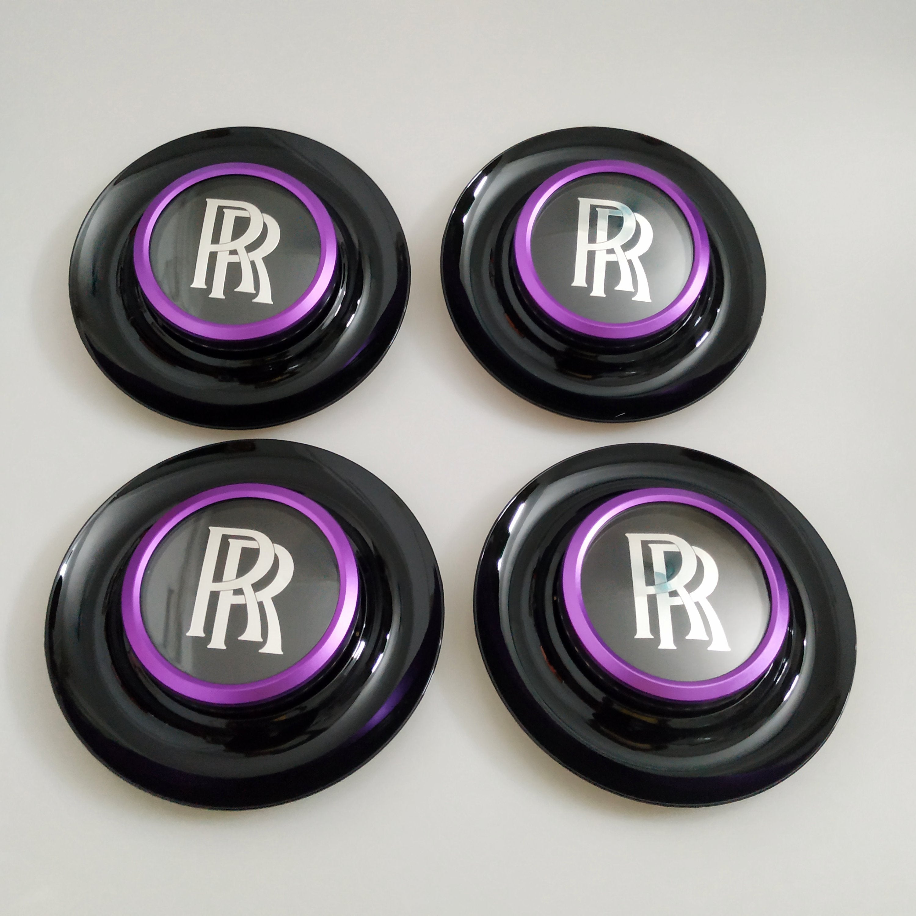 Rolls Royce Center Cap Bezel Black Ghost Dawn Wraith Purple Wheel Modify Kit Italiaspares