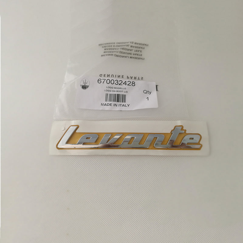 Maserati SUV Levante Rear Script Emblem Badge # 670032428 Factory
