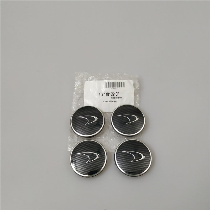 Genuine Mclaren MP4-12C 650s Black Carbon Fibre Wheel Hub Cap Kit 11B1651CP Factory