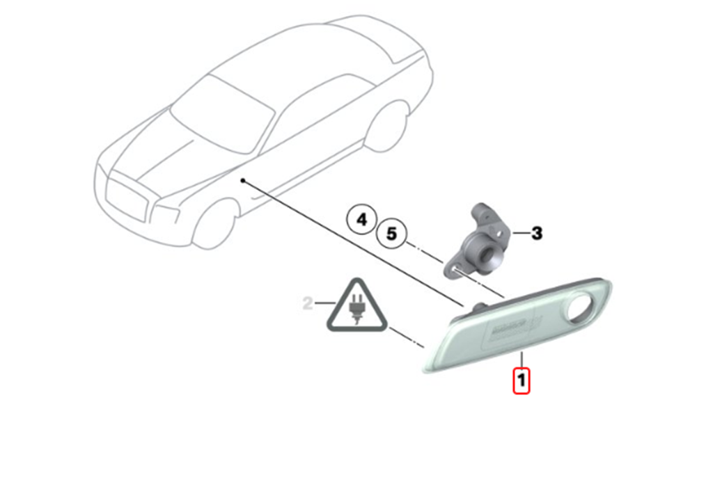 Rolls Royce Ghost Wraith Dawn Front Right Side Marker Light White Italiaspares