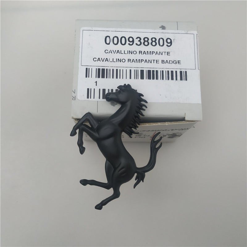 1X Ferrari Roma Front Bumper Matte Black Horse Emblem Badge Italiaspares