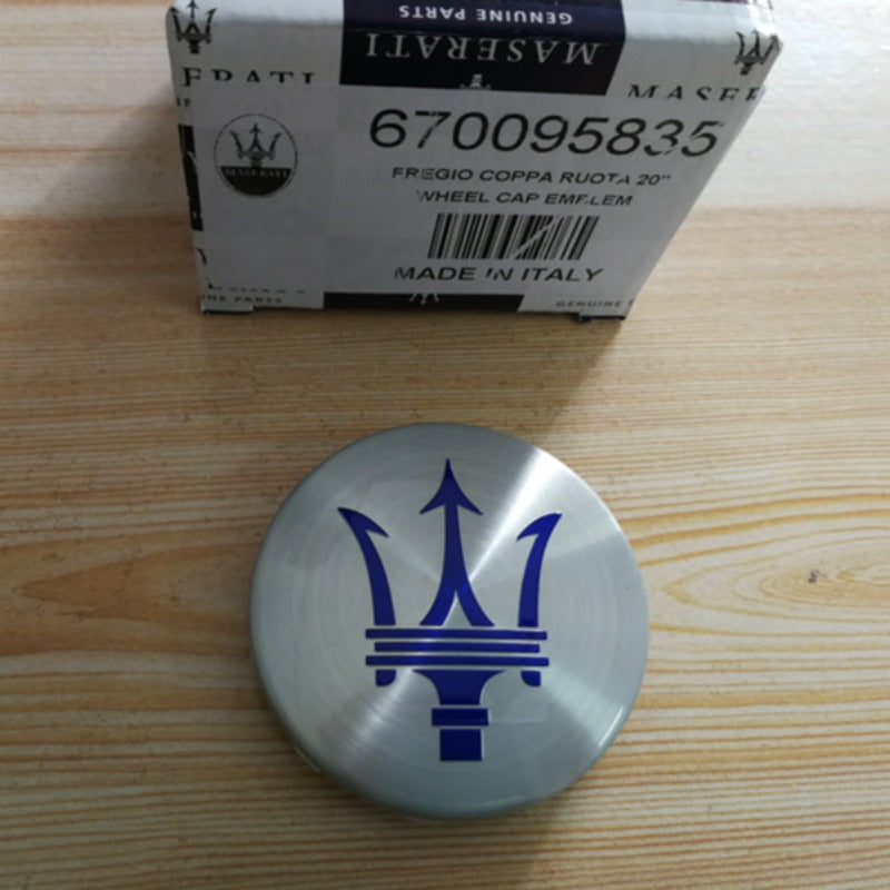 Genuine Maserati 2017 Quattroporte Bright Silver Blue Wheel Cap 670095835 Factory