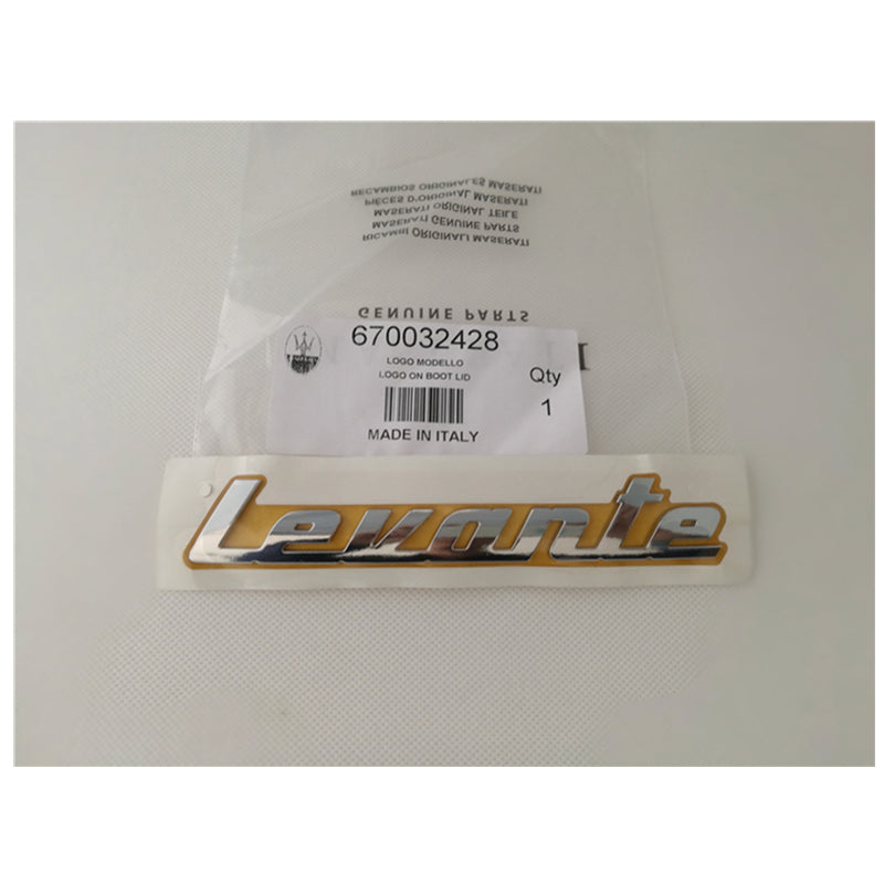 Maserati SUV Levante Rear Script Emblem Badge # 670032428 Factory