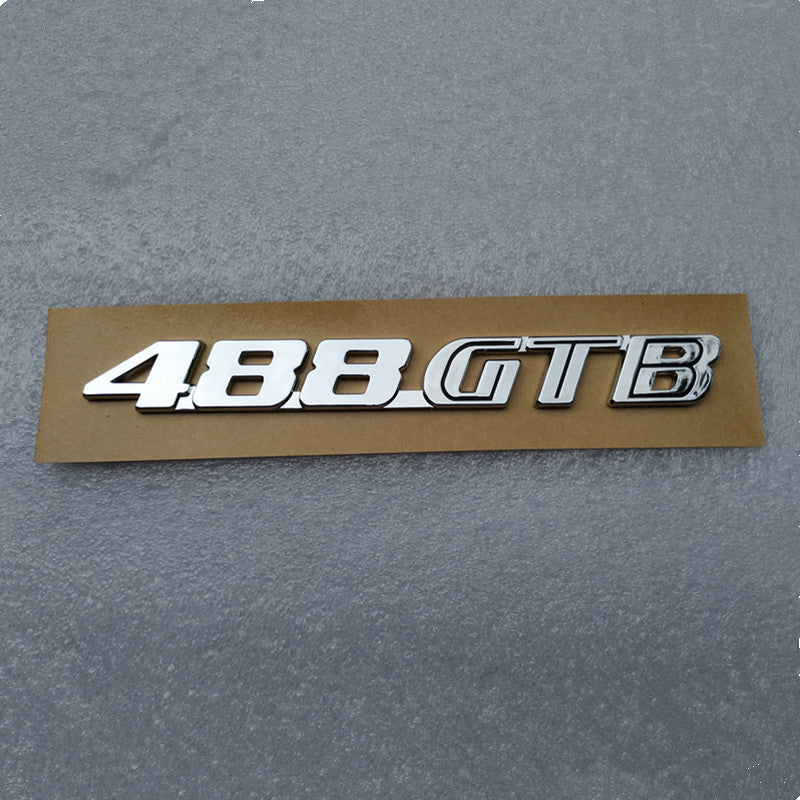Ferrari 488 GTB Silver Rear Badge Emblem Italiaspares