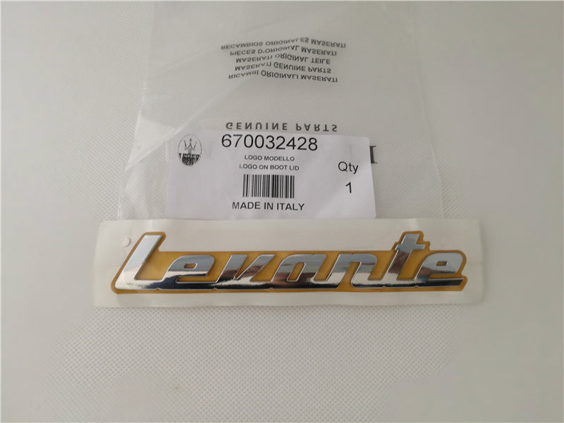 Maserati SUV Levante Rear Script Emblem Badge # 670032428 Factory