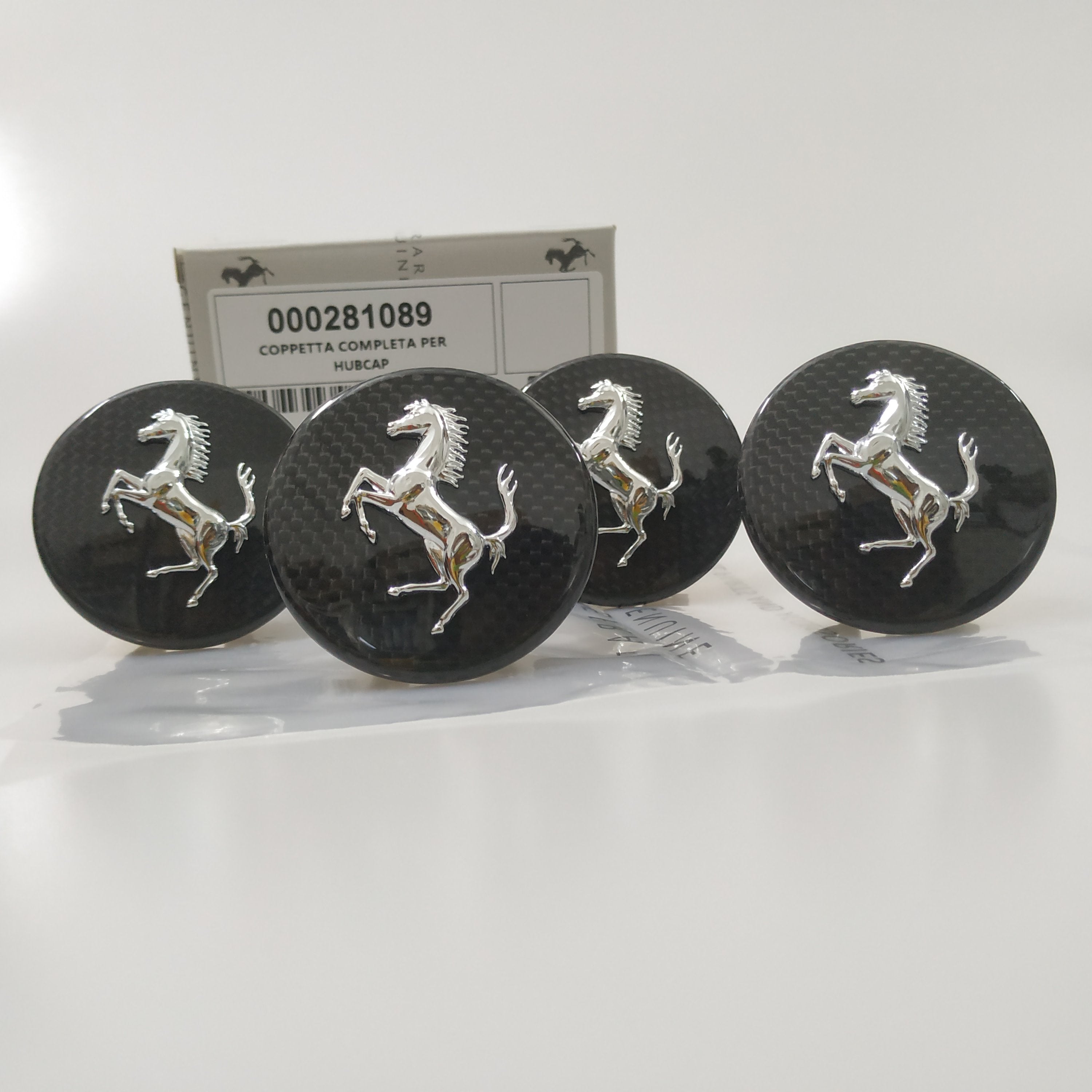 Genuine Ferrari F430 458 California Carbon Fiber Wheel Hub Center Cap Set 281089 Factory