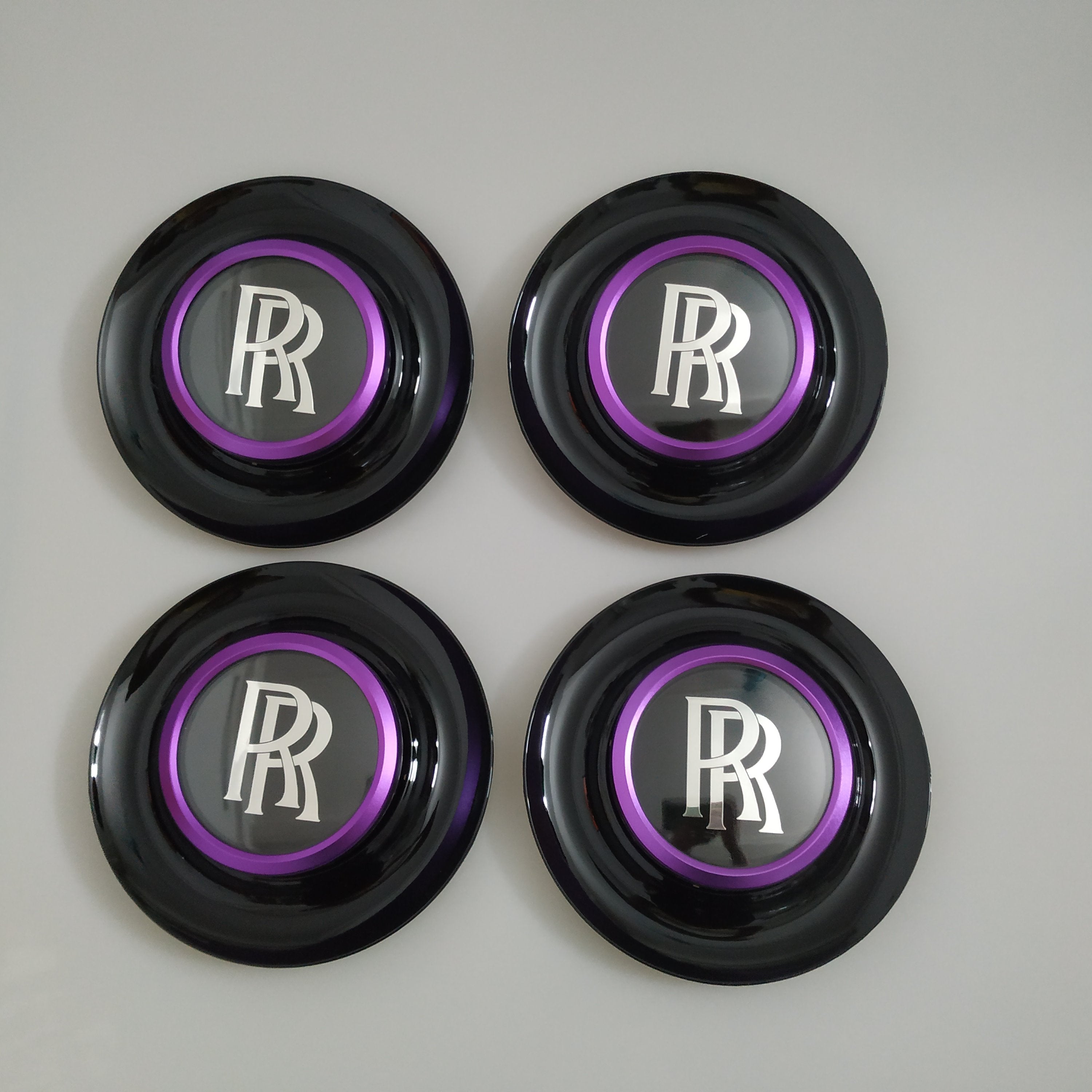 Rolls Royce Center Cap Bezel Black Ghost Dawn Wraith Purple Wheel Modify Kit Italiaspares