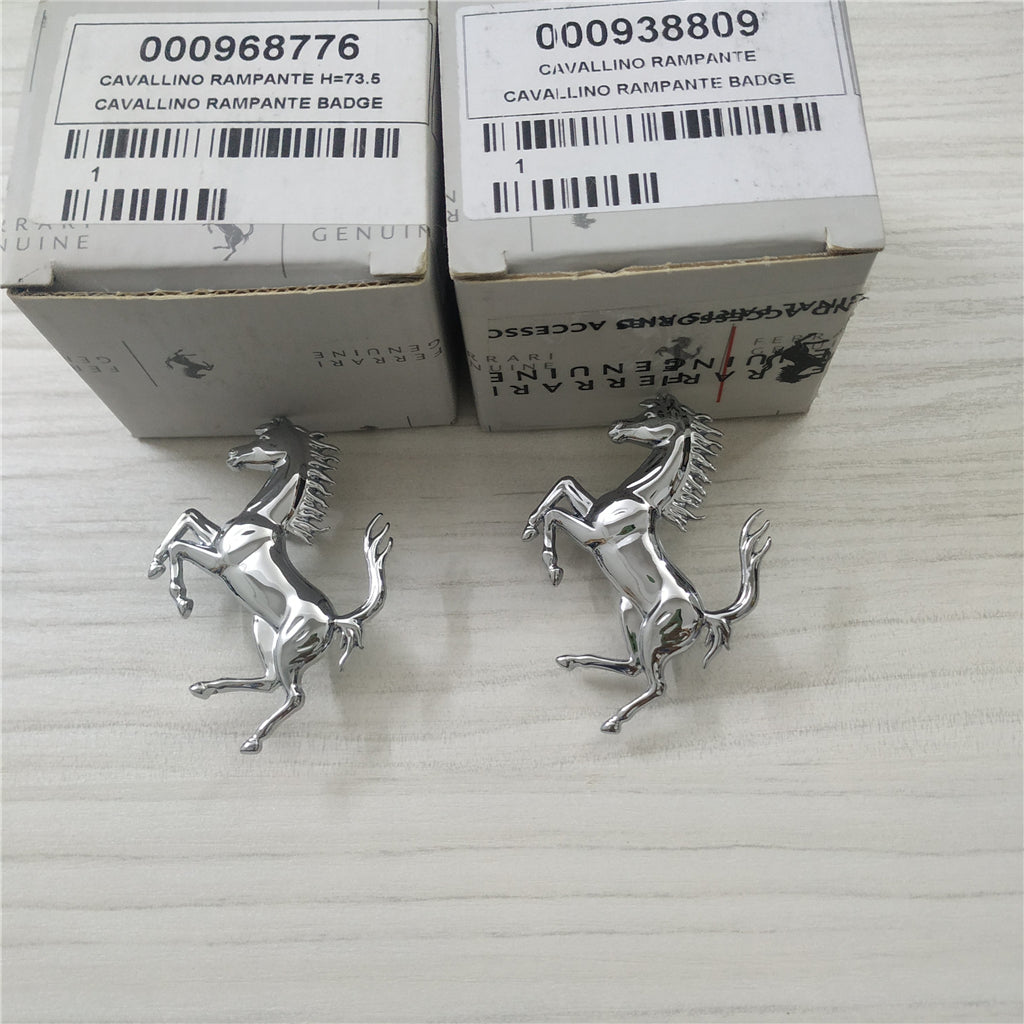 Ferrari Roma Front&Rear Bumper Sliver Horse Emblem Badge Kit Italiaspares