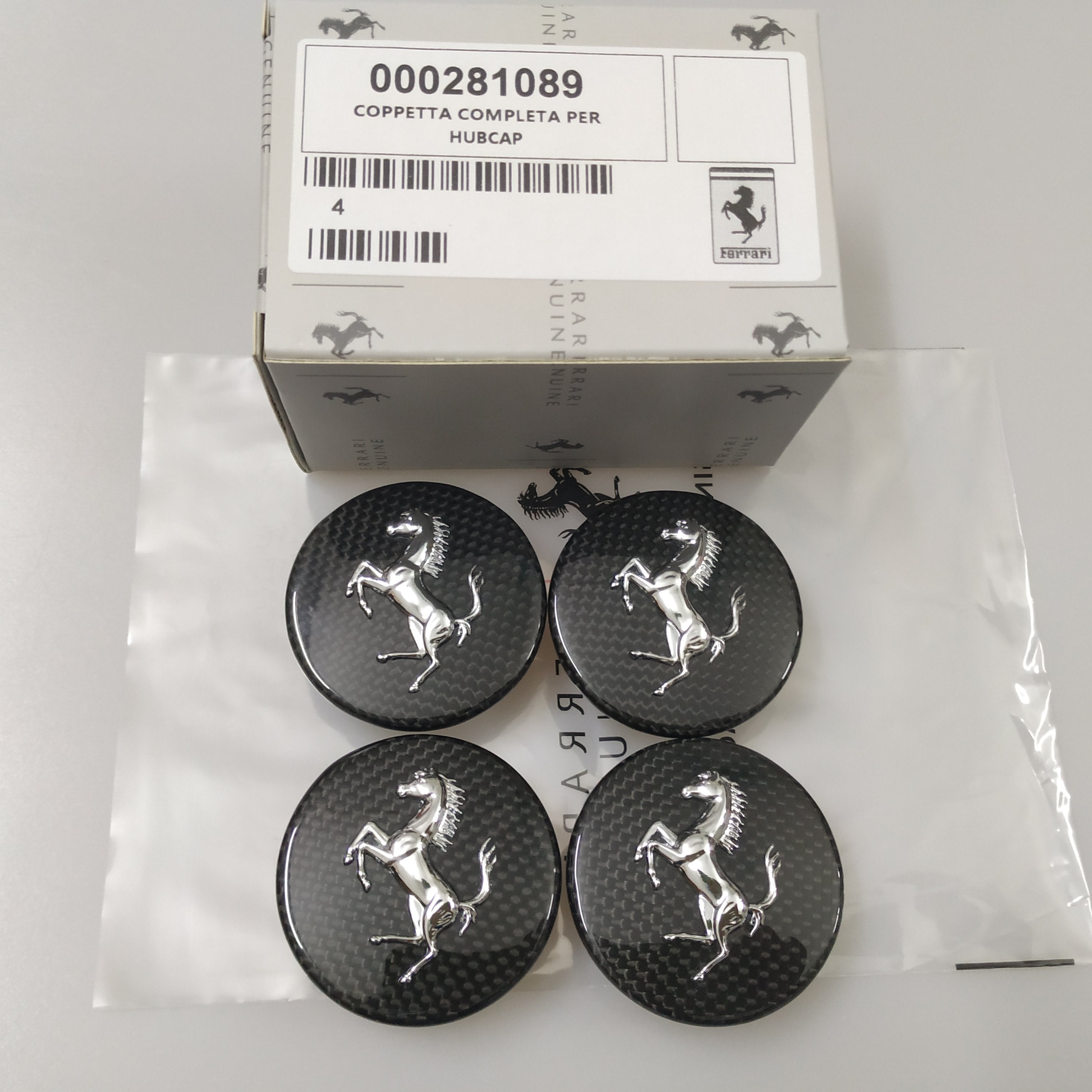 Genuine Ferrari F430 458 California Carbon Fiber Wheel Hub Center Cap Set 281089 Factory