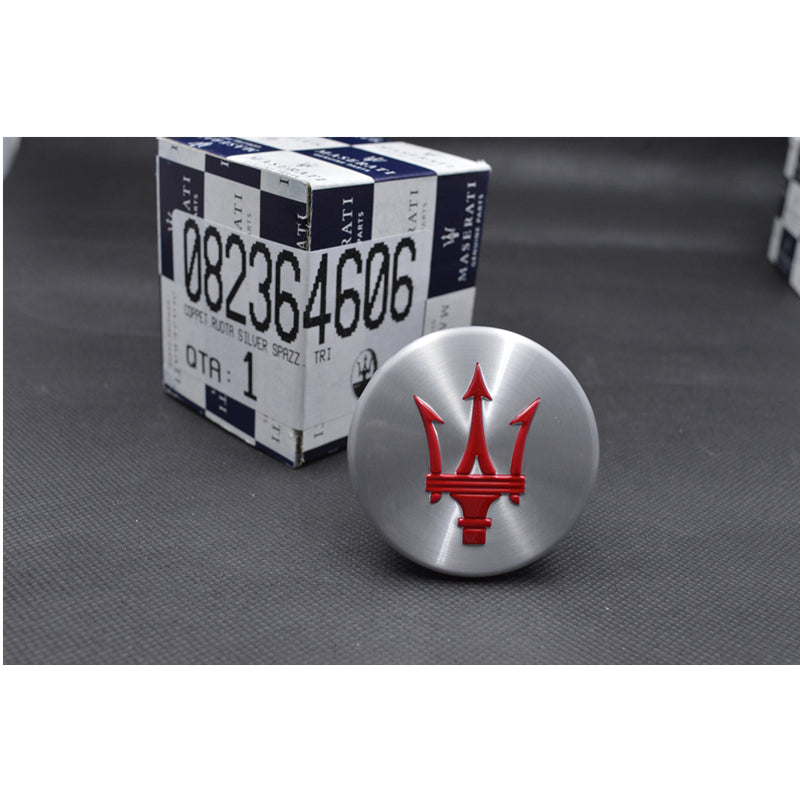 1X Genuine Maserati Granturismo Quattroporte Silver With Red Center Cap#82364606 Factory