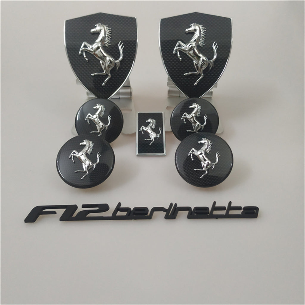 Ferrari F12 Berlinetta Carbon Fiber Fender Shield Badge&Wheel Caps Italiaspares
