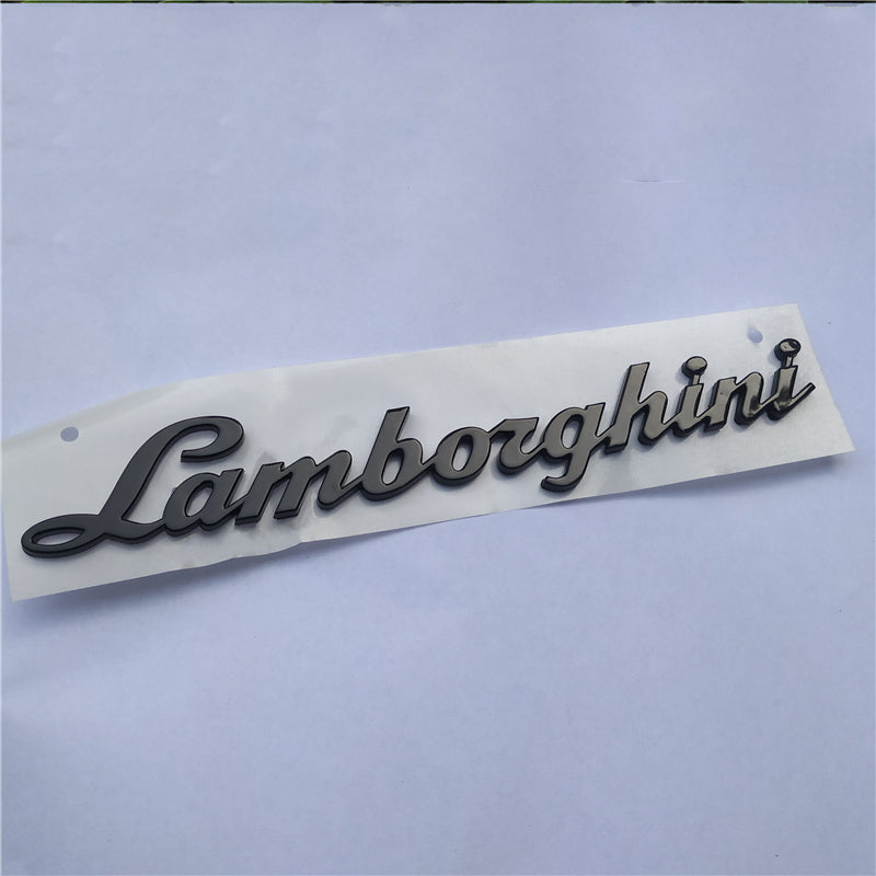 1X Lamborghini Gallardo Huracan Rear Script Emblem Glossy Black Italiaspares