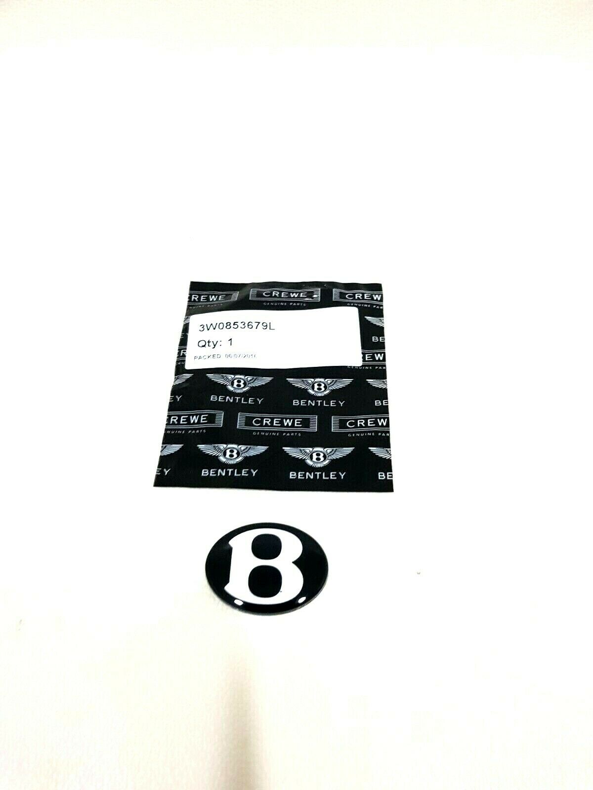 Bentley Continental Flying Spur 04-12 Front Bumper badge 3W0853679L Factory