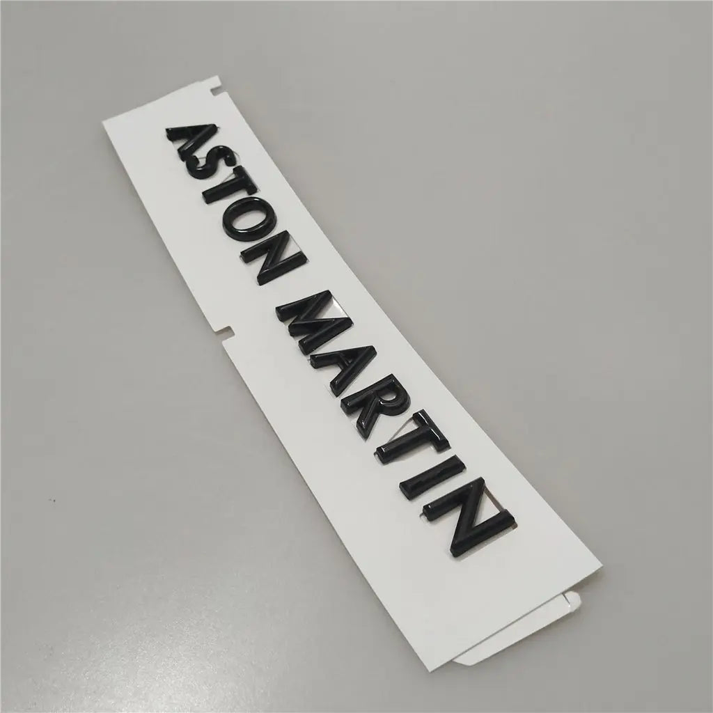 Aston Martin Script Badge Rear Emblem Glossy Black Factory