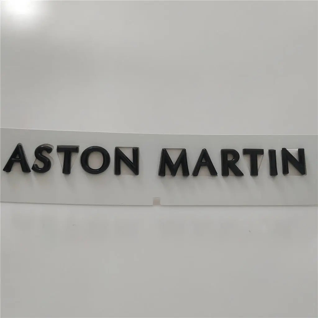 Aston Martin Script Badge Rear Emblem Glossy Black Factory