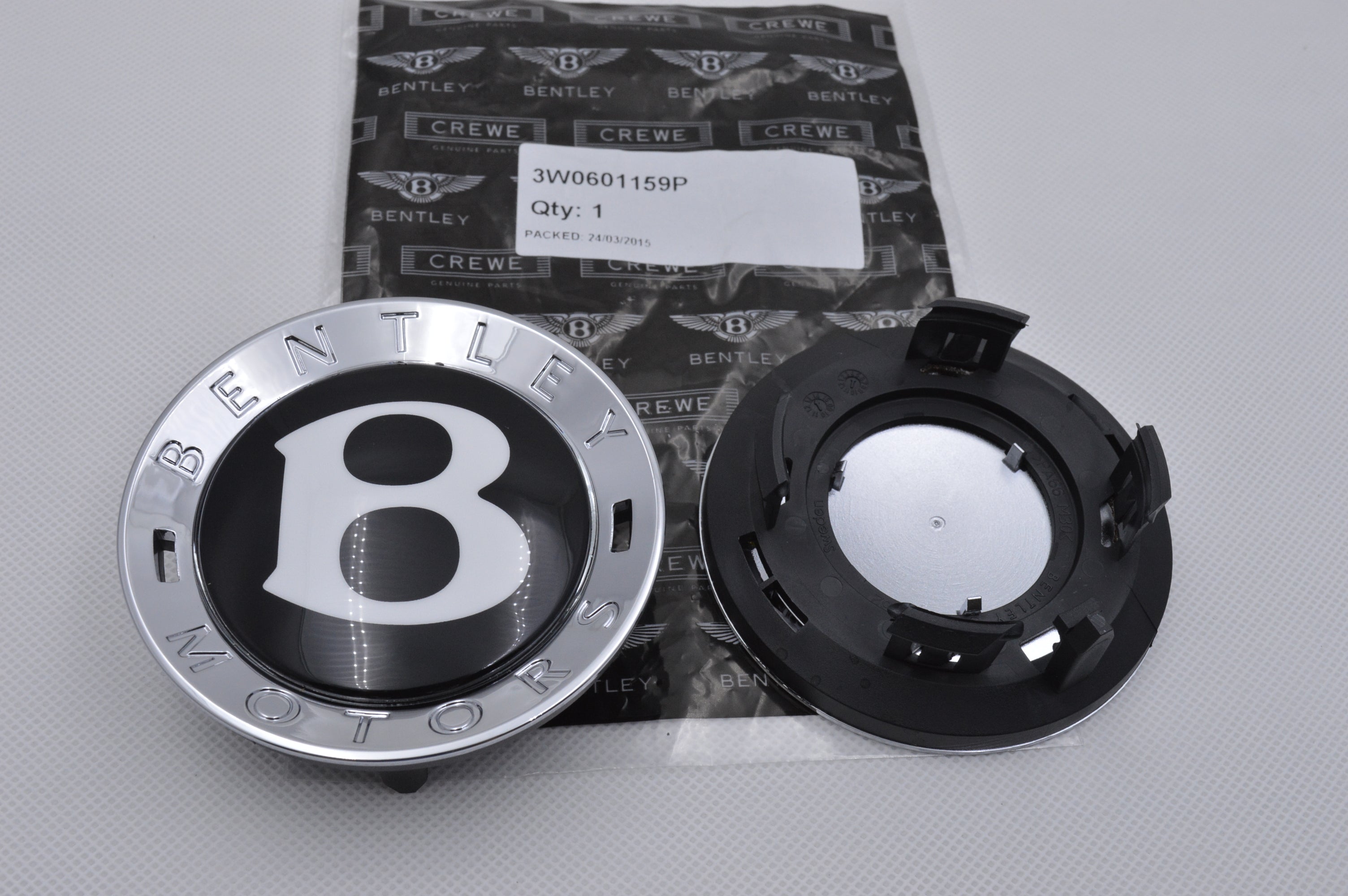 Genuine Bentley Centre Cap With Black"B" Continental GT Spur Mulsanne 3W0601159P Factory