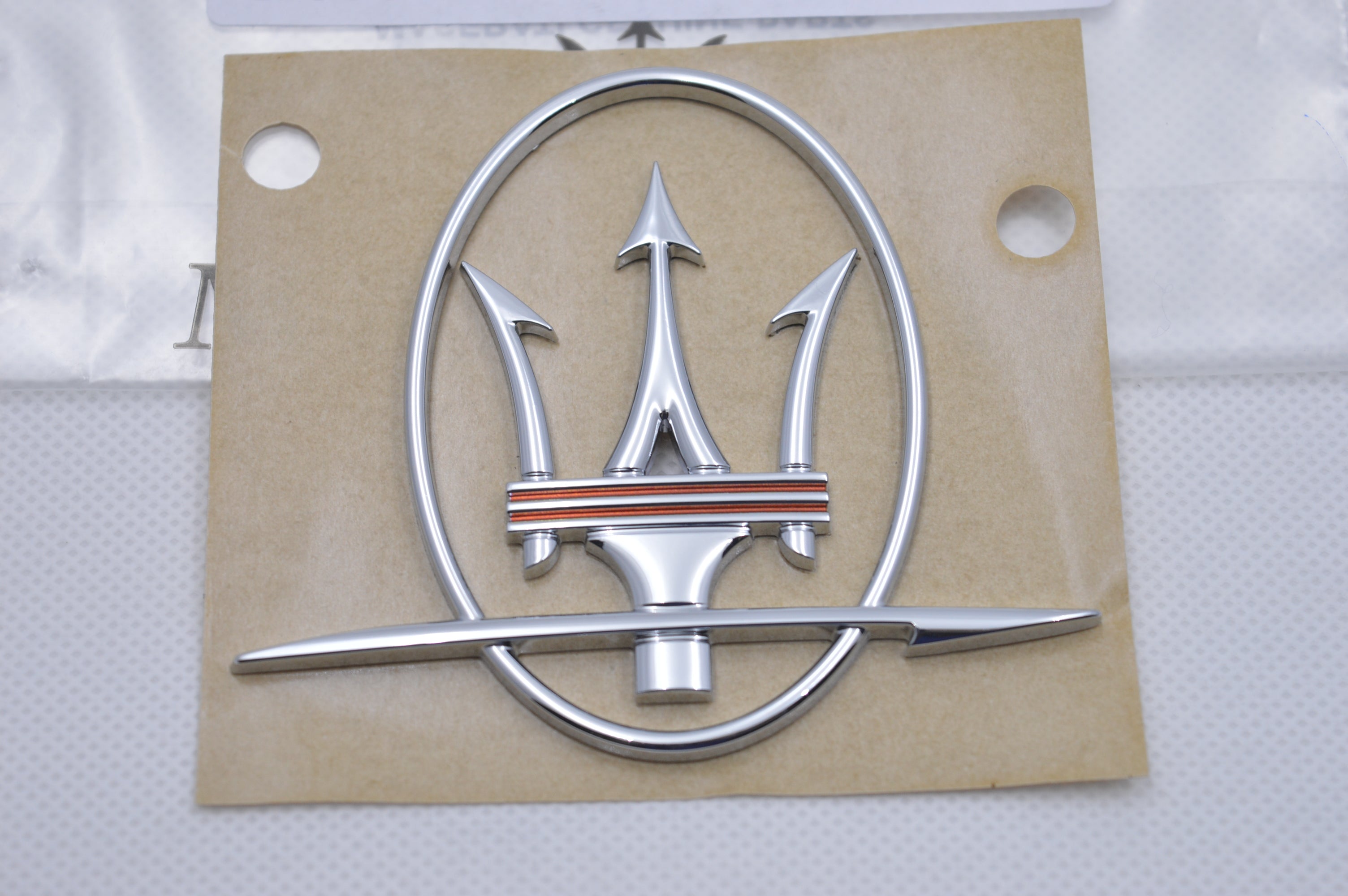 Genuine Maserati GTS RH Emblem badge With Mark In Red Colour#670030863 Factory