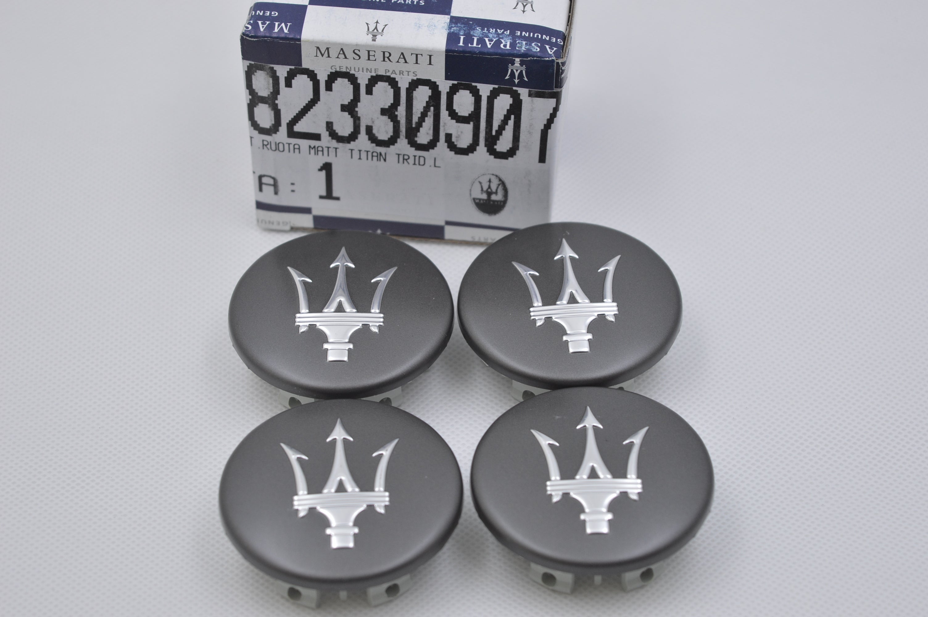 Genuine Maserati Quattroporte GT 4.2/4.7 Wheel Hubcap Silver Kit 82330907 Factory