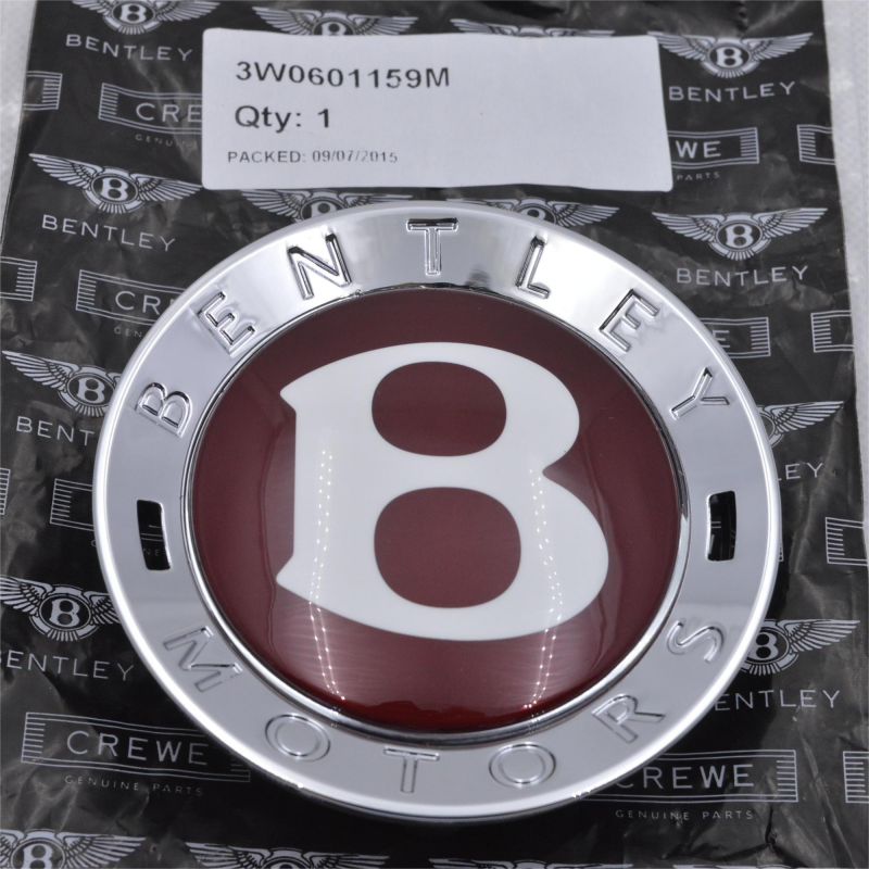 Genuine Bentley Centre Cap Red"B" Continental GT Spur GTC 1 Piece 3W0601159M Factory