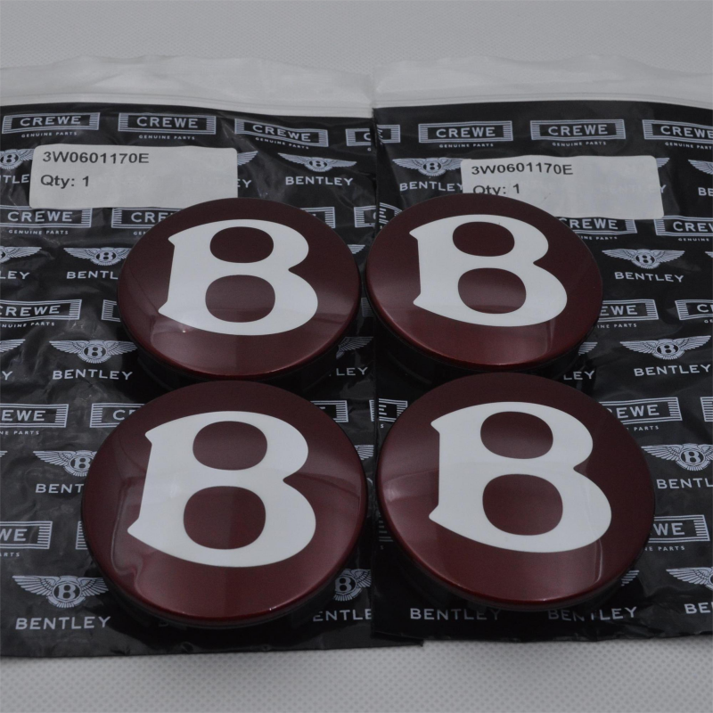 4X Genuine Bentley Continental GT Flying Spur Wheel Center Cap 3W0601170E Factory