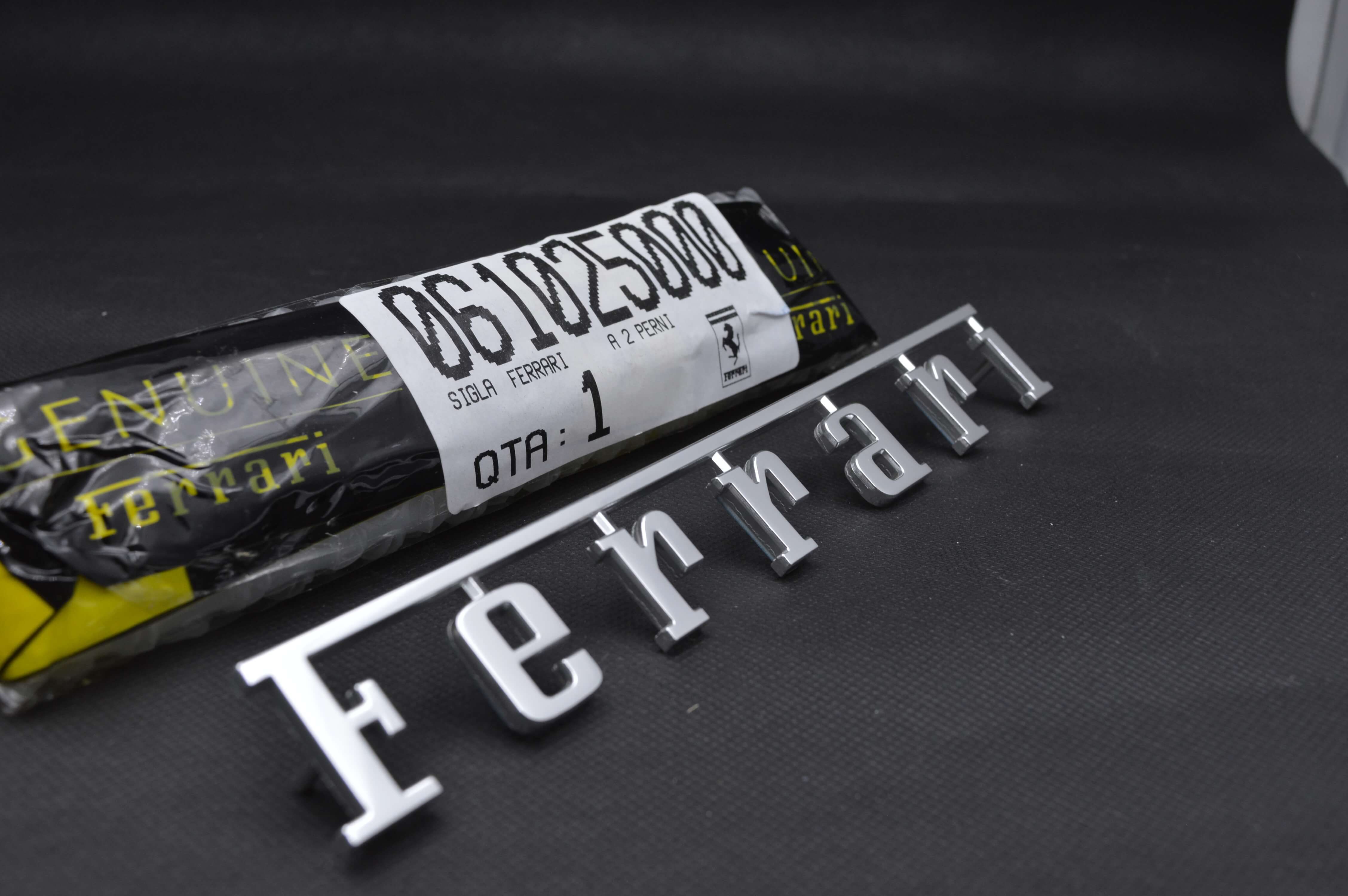 Genuine Ferrari 360 F430 F458 488 Rear Script Emblem Badge 61025000 Factory