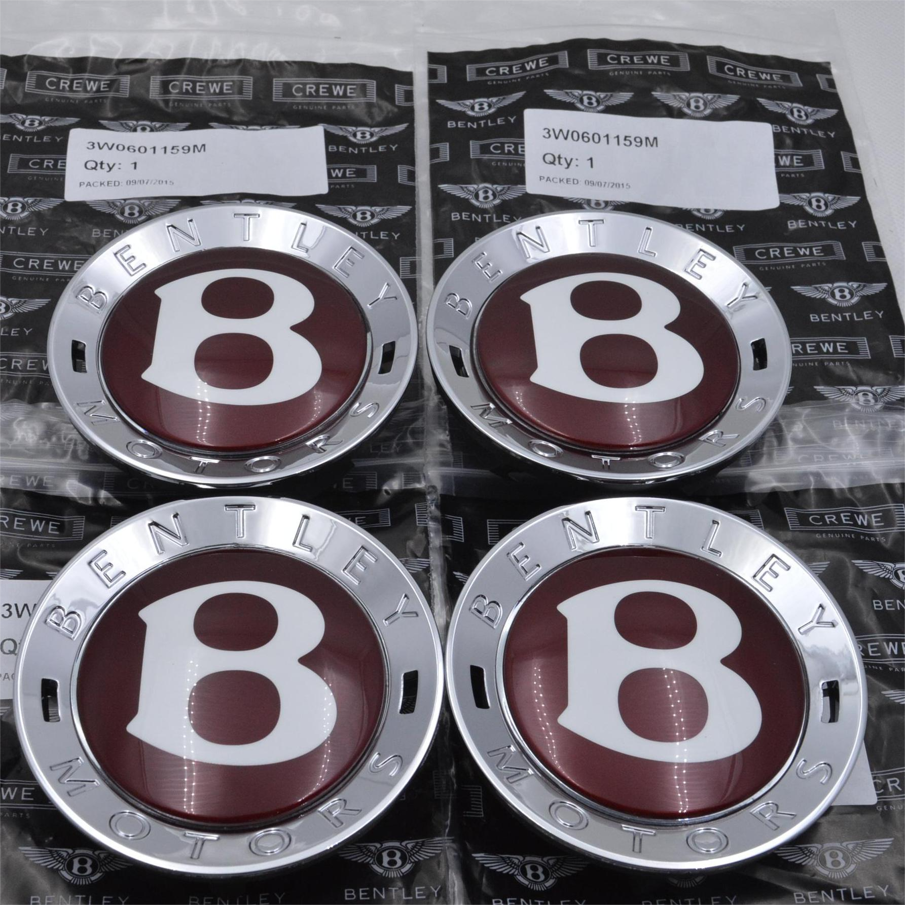 Genuine Bentley Centre Cap Red"B" Continental GT Spur GTC Kit 3W0601159M Factory