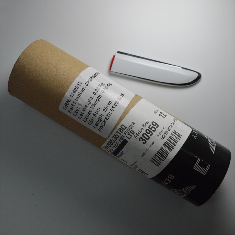 1X Genuine Bentley Continental GT Front Leaf Chrome Trim Moldind 3W8853518Q Factory