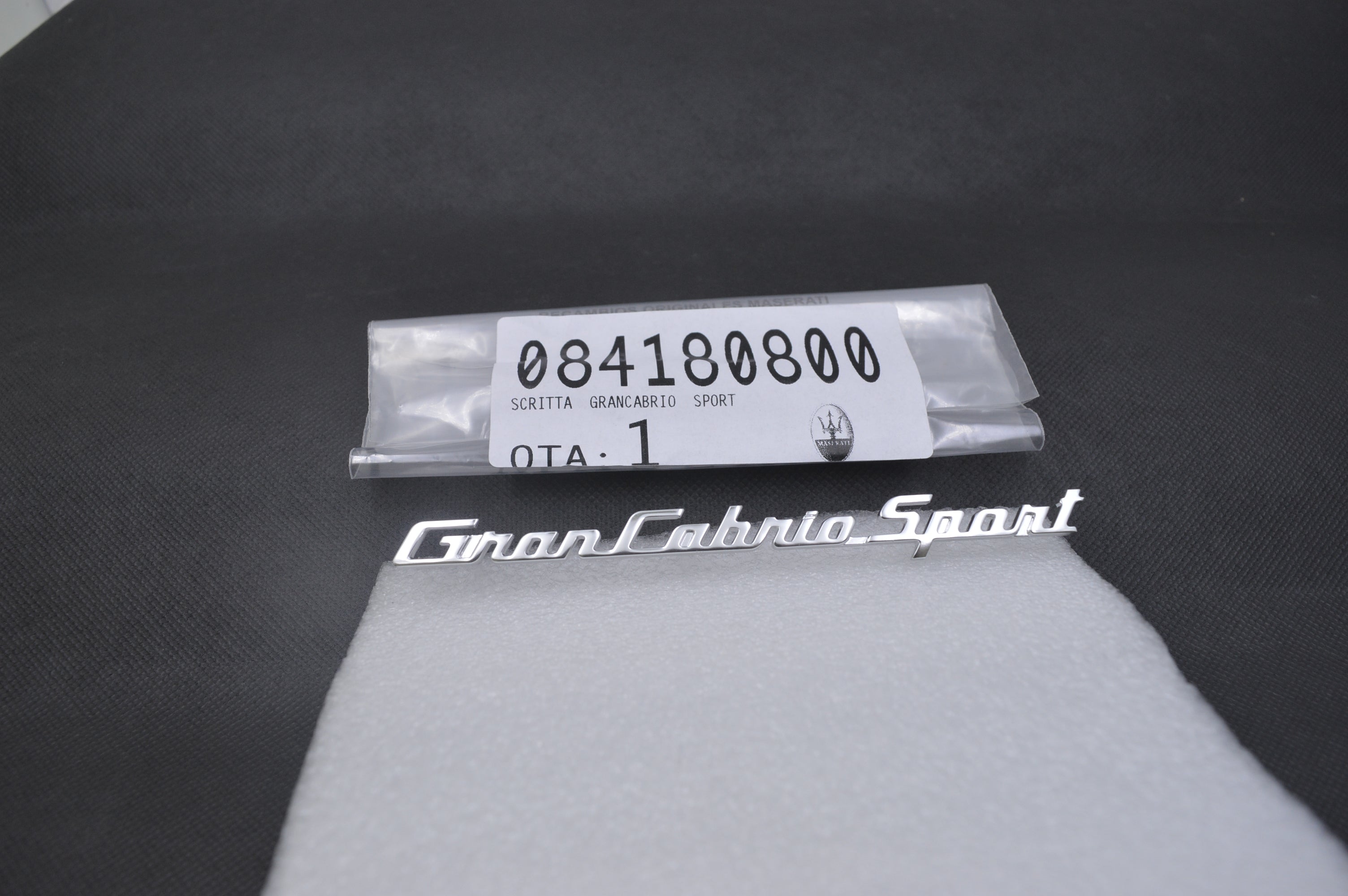 Genuine Maserati GranCabrio Sport Dashoard Emblem # 84180800 Factory