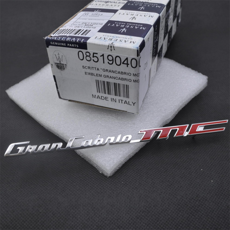 Genuine Maserati GranCabrio MC Interior Marker Side badge emblem # 85190400 Factory