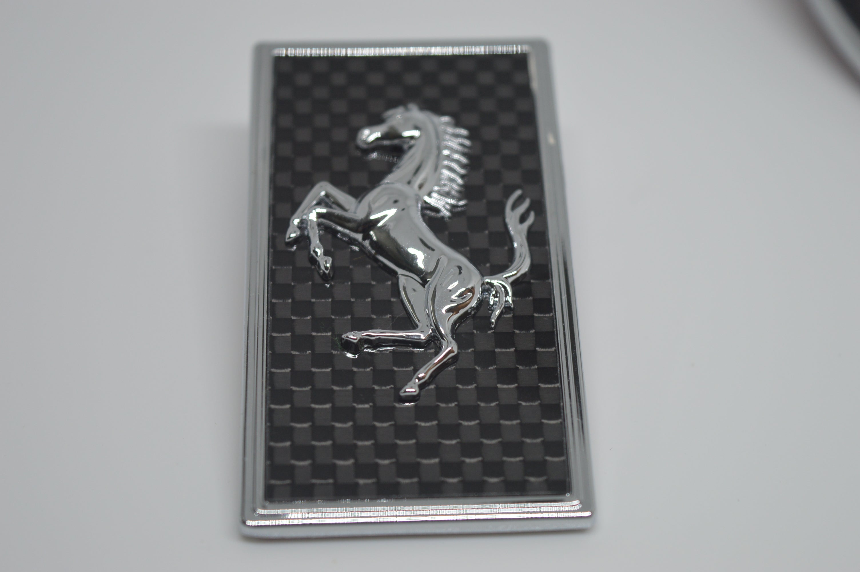 Ferrari Carbon Fiber Fender Shield & Front Bonnect badge Emblem Kit Italiaspares