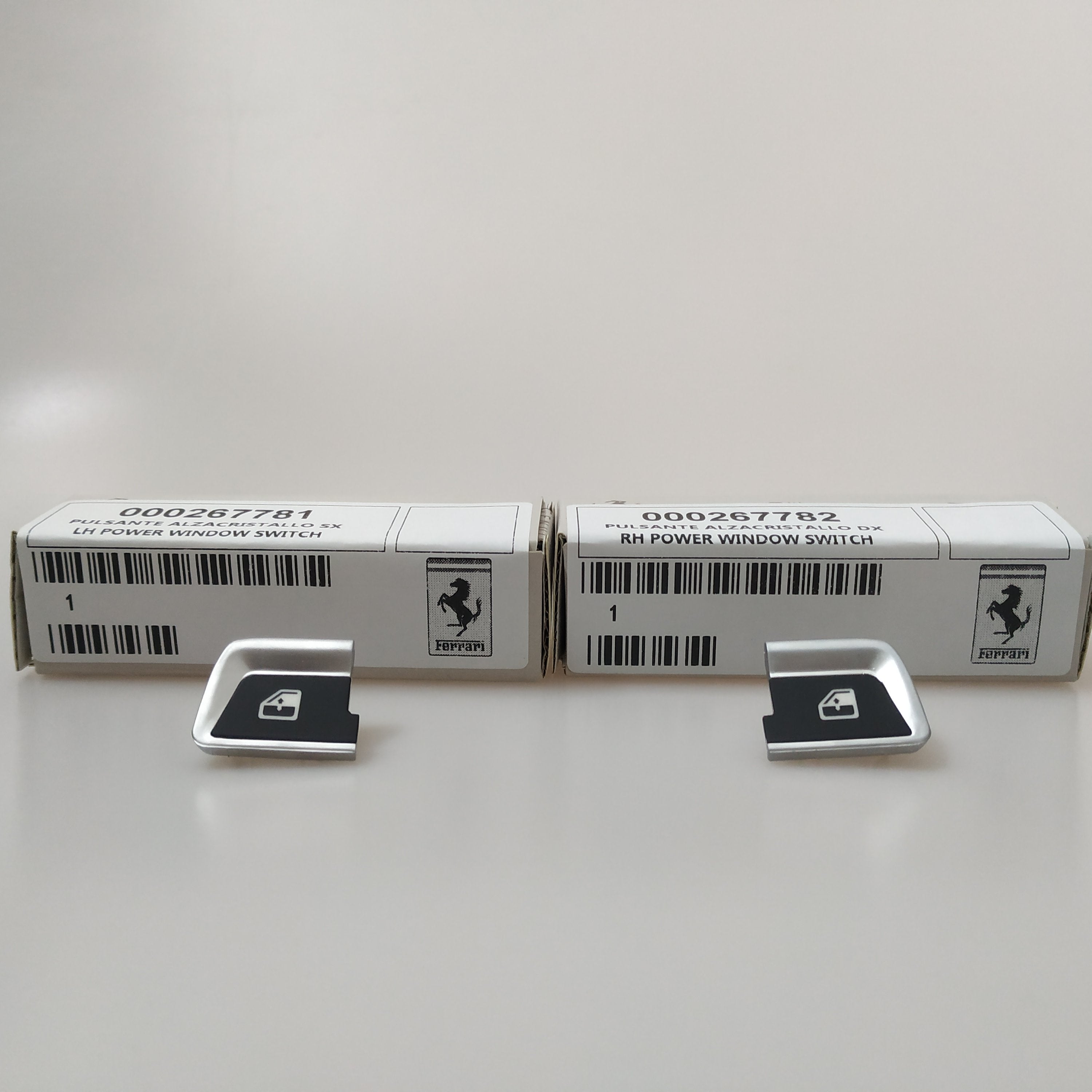 Ferrari F12 Power Window Switch Button Right+Left Kit 267782 267781 Italiaspares