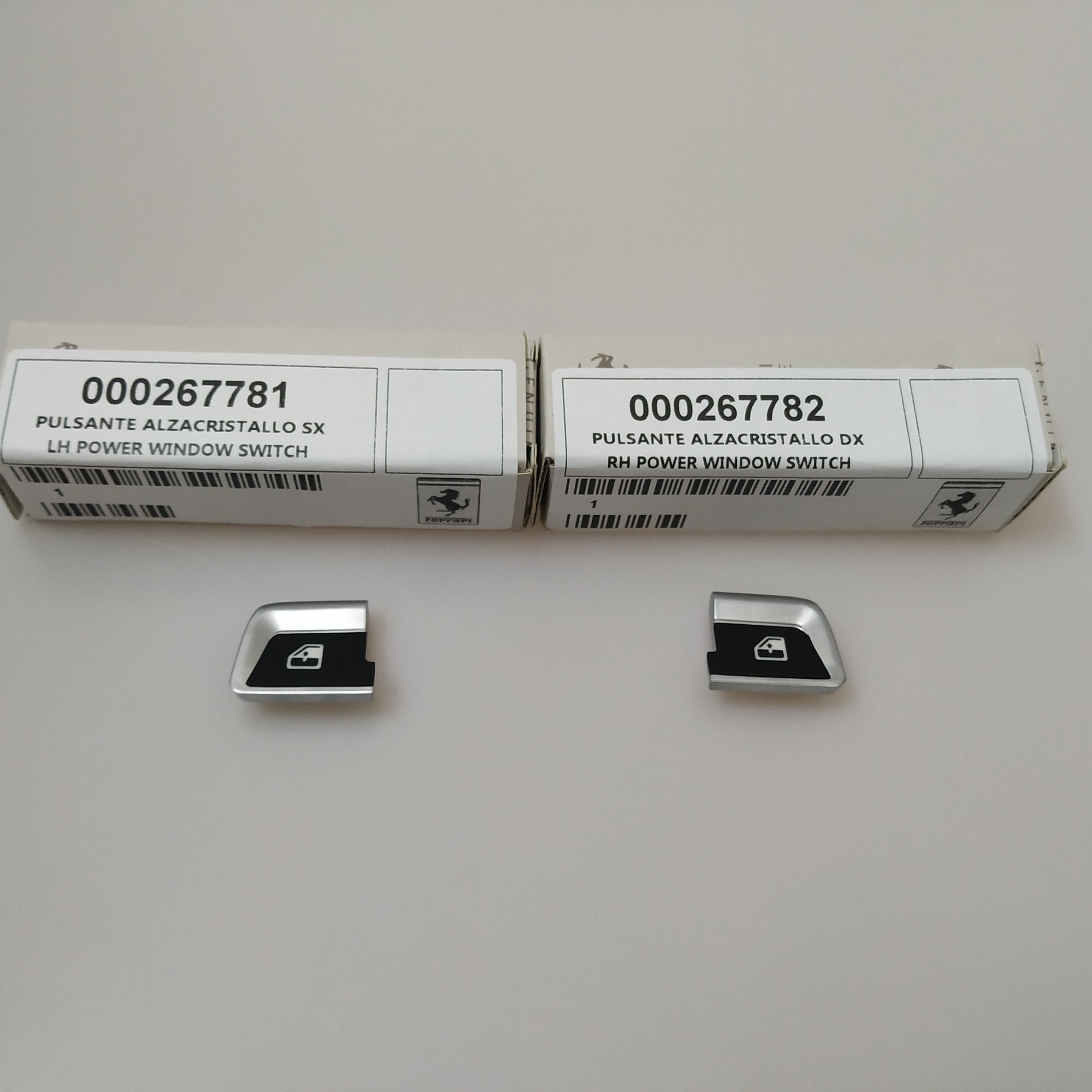 Ferrari F12 Power Window Switch Button Right+Left Kit 267782 267781 Italiaspares
