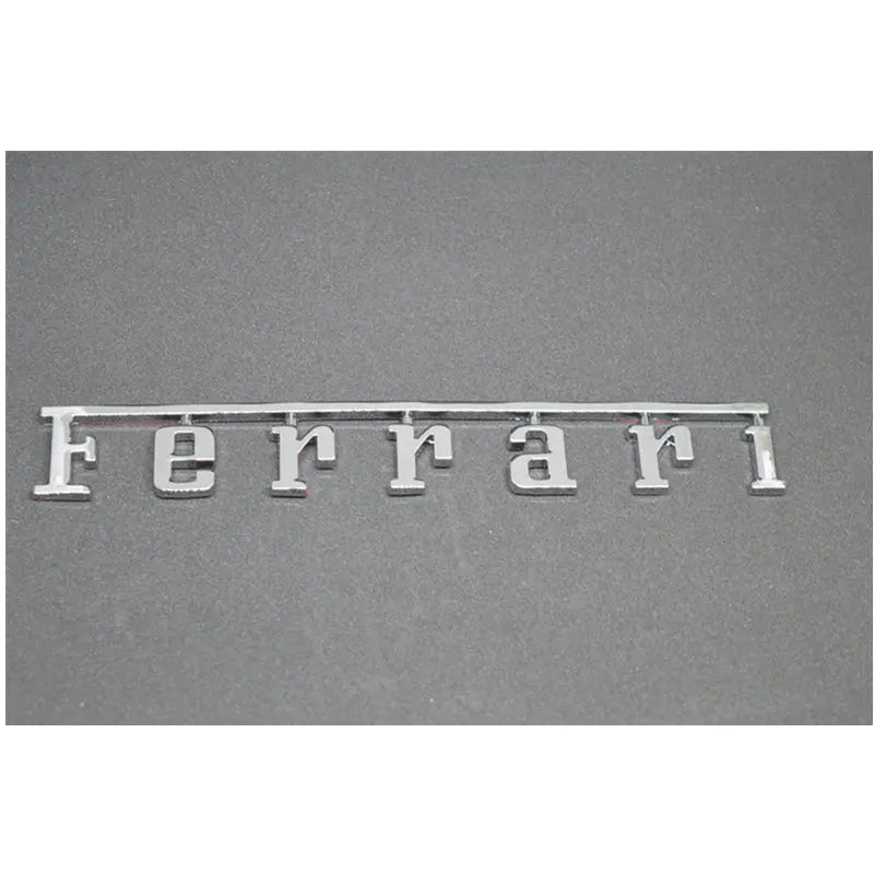 Ferrari Rear Badge Emblem Chrome Silver (Fits Many 20cm*2.78cm ) Italiaspares