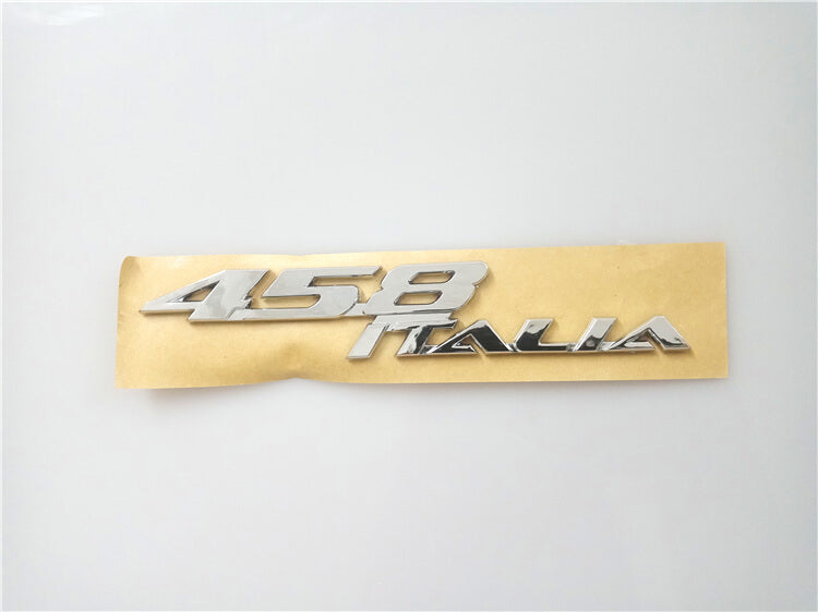 Ferrari 458 Italia Rear Script Emblem Badge Silver Italiaspares