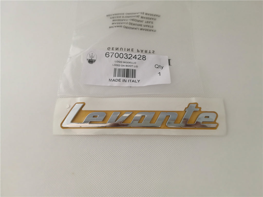 Maserati SUV Levante Rear Script Emblem Badge # 670032428 Factory